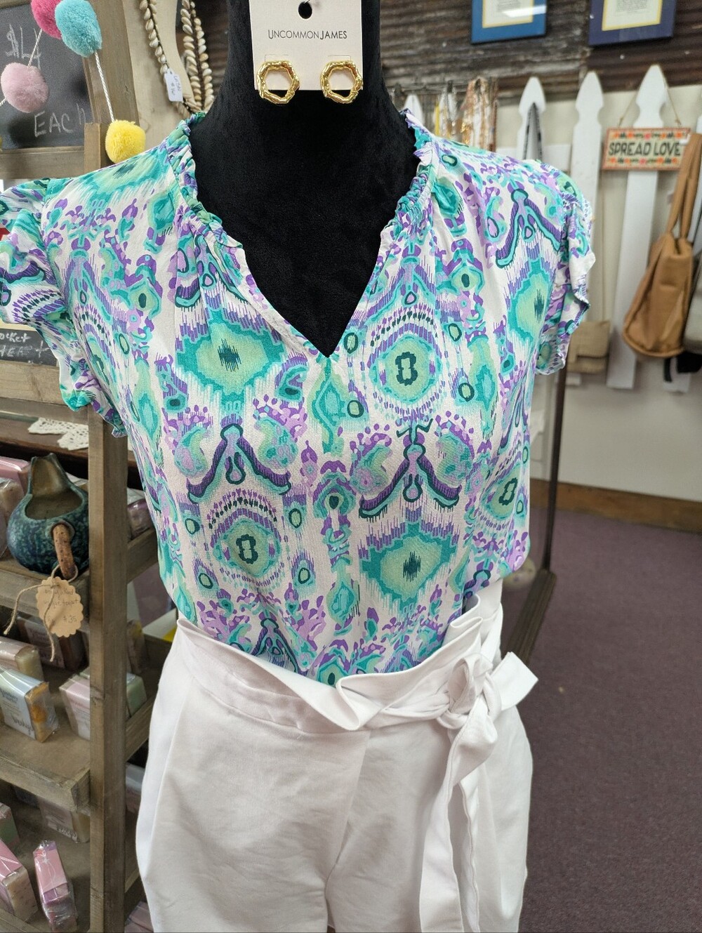 Kori Paisley Print Blouse Top